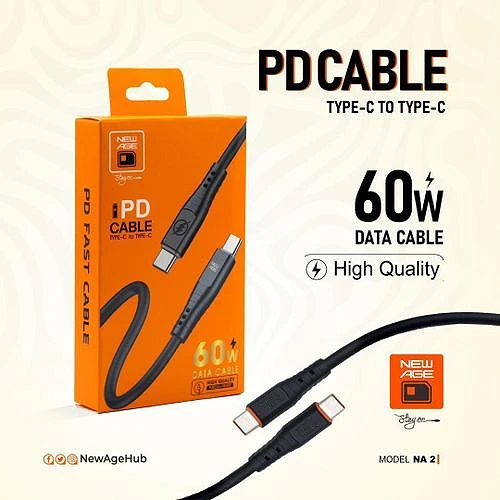 New Age Newage TypeC 60W Cable fast PD laptop charging & data cable 1.2M