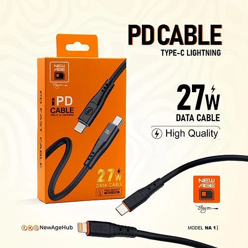 New Age Newage iPhone to TypeC 27W Cable fast PD charging & data cable 1.2M