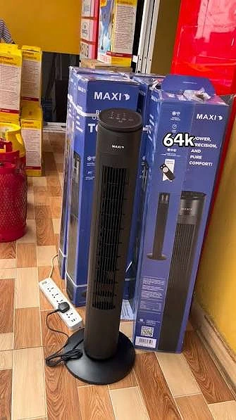 MAXI BLACK 40" OSCILLATING TOWER FAN