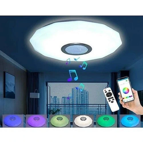 Bluetooth music remote control ceiling light, 30CM, 30W, white/warm white/RGB colors, dynamic lighting effects