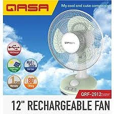 QASA 12" RECHARGEABLE FAN QRF-2912
